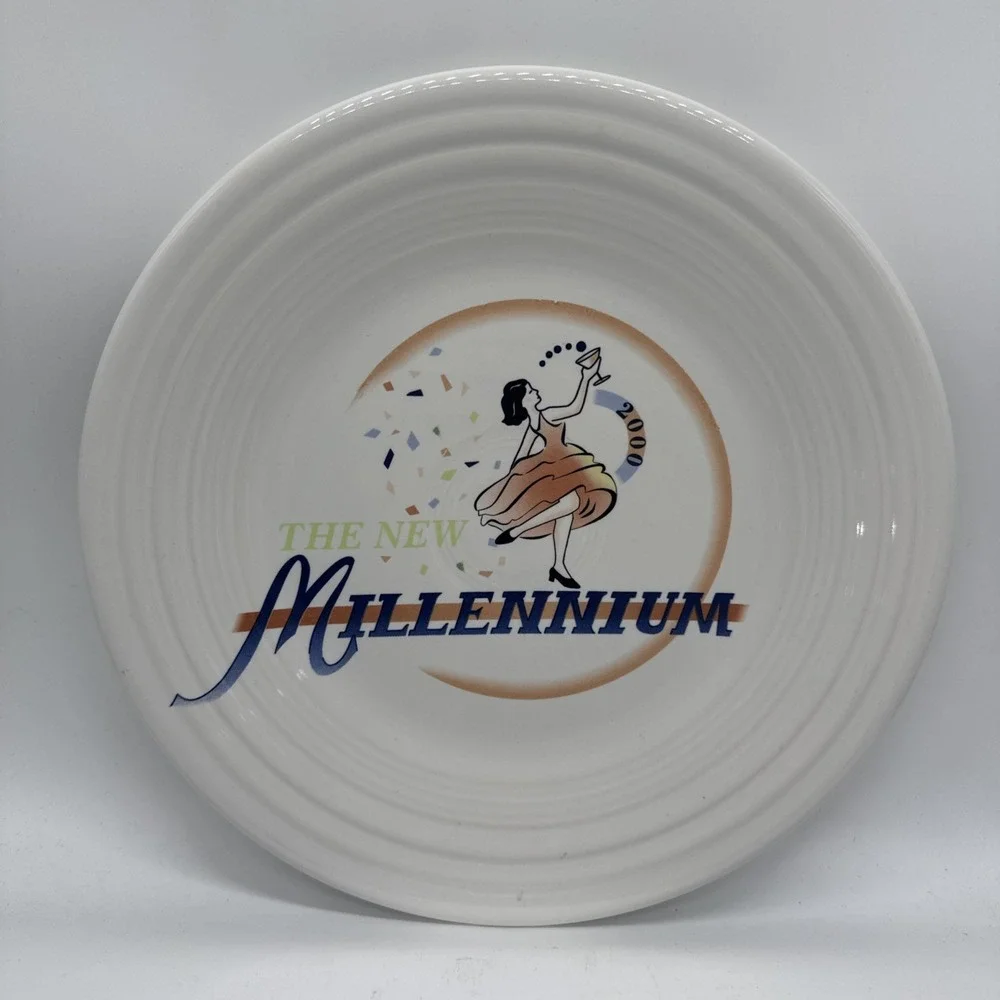 Fiesta Ware Retired Chop Plate Serving 70th Anniversary Dancing Lady Fiesta